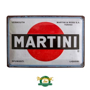 22346 Metal Plate 20x30sm - Martini Logo